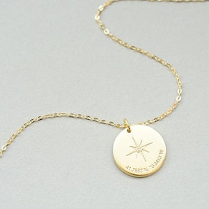 Personalized Graduation Gift | Personalized Compass Necklace | Custom Coordinate Necklace | Meaningful Jewelry for her | Mother&#39;s Day Gift