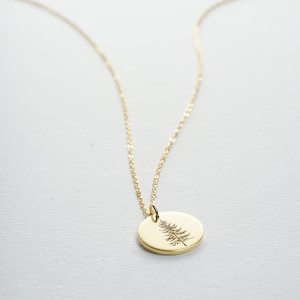 Personalized Evergreen Tree Necklace Gold Filled Pine Tree Necklace ...