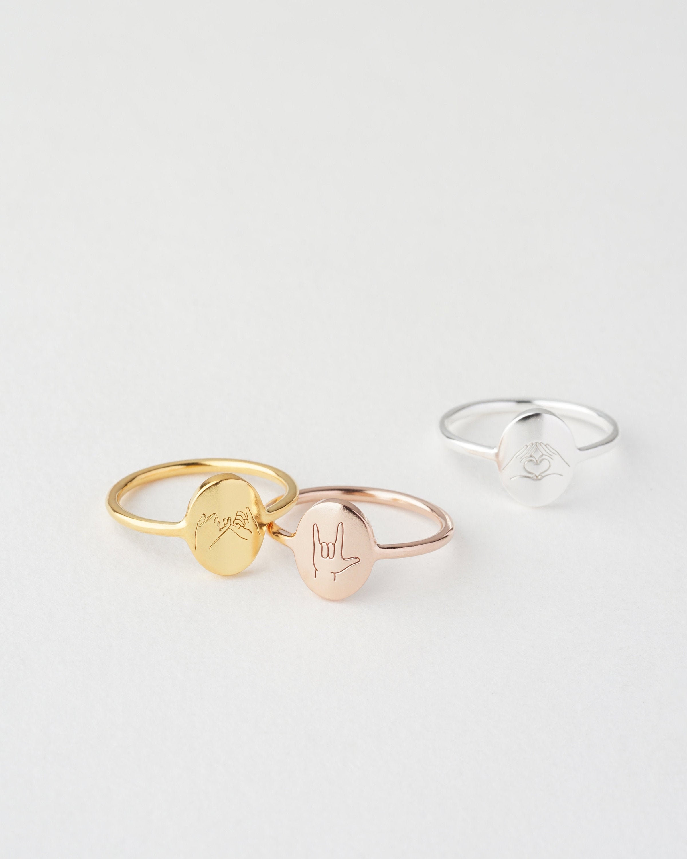 Pinky Promise Oval Ring Best Friend Jewelry Ring for Etsy Australia