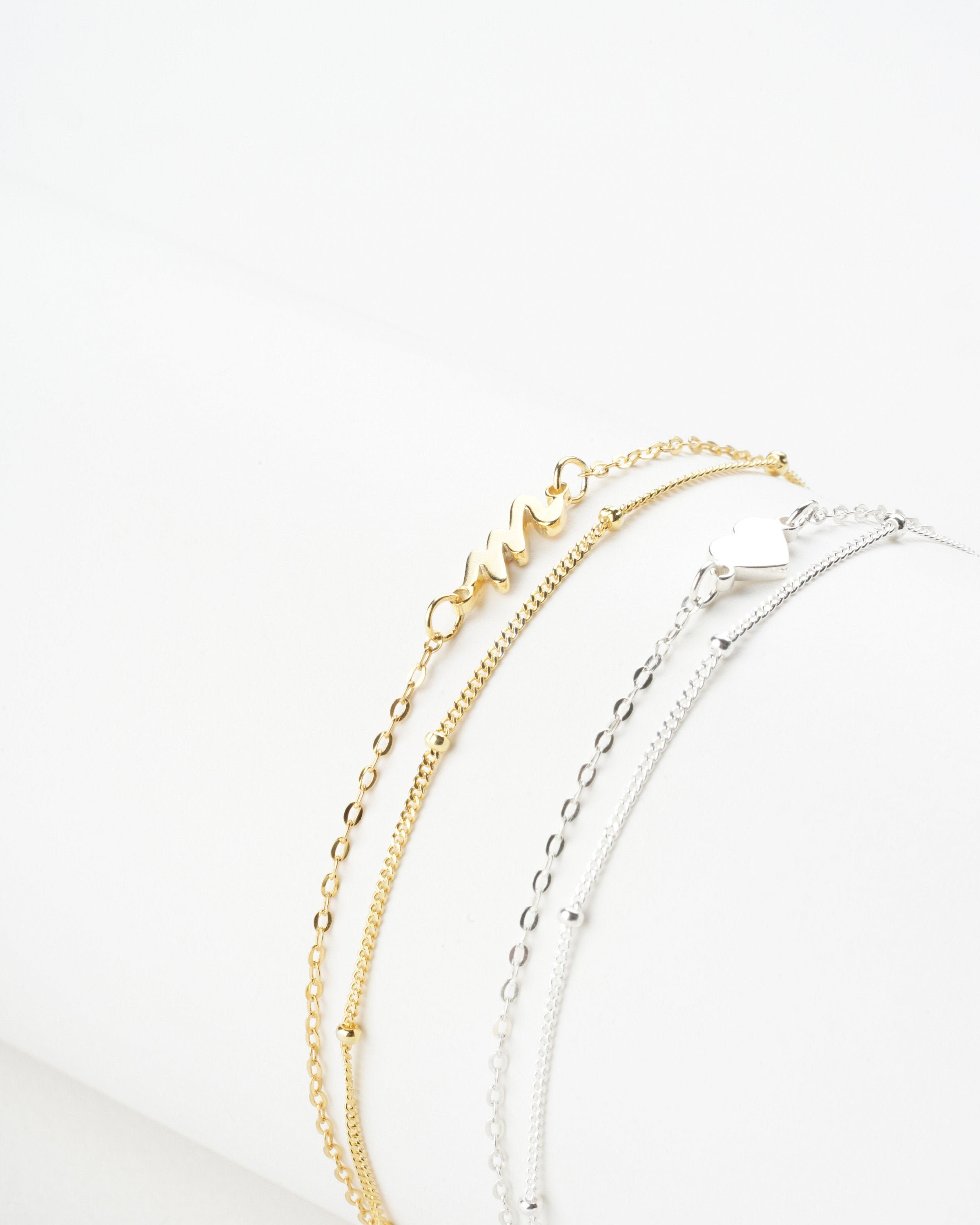 14k Gold Filled Initial Bracelet Dainty Charm Bracelet Etsy Australia