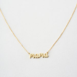 Ready To Ship from US Gold Filled Mom Necklace MOM MAMA Necklace Personalized Necklace for Mother Dainty Necklace image 2