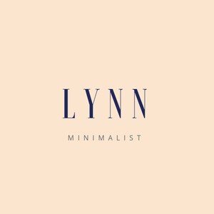 May include: A minimalist logo with the word "LYNN" in navy blue text and the word "MINIMALIST" in black text below.