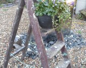 Vintage Wooden step Ladders character display ,notice board, paint splattered patina