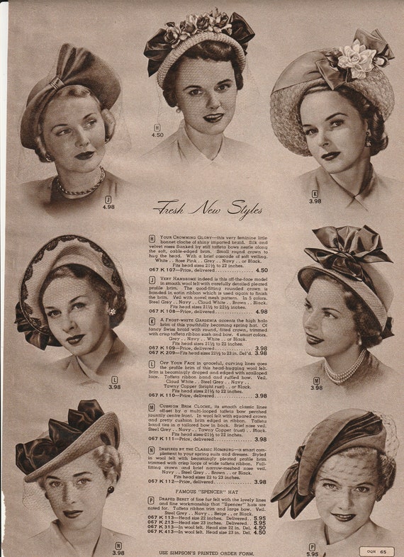 vintage ladies hats