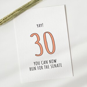 Funny Political Birthday Card for Friend. Last Minute Card for 30th Birthday. Instant Download Birthday Card. Printable 30th Birthday Card.
