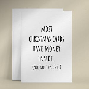 Geld Weihnachtskarte für Freund. Lustige Weihnachtskarte. Weihnachts-Werbekarte für Schwester, Bruder. Druckbare Grußkarte.