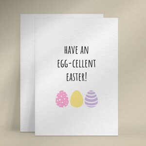 Tarjeta de Pascua divertida para un amigo, ¡Que tengas una Pascua excelente! Tarjeta de Pascua feliz, Tarjeta de felicitación de Pascua imprimible.