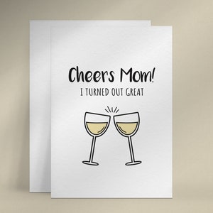 Cartão engraçado para mãe, Cartão de parabéns para mãe, Cartão espirituoso para o dia das mães, Cartão de feliz dia das mães, Cartão para impressão para a mãe