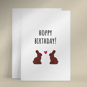 Tarjeta de cumpleaños alegre, tarjeta de cumpleaños de conejito, tarjeta de cumpleaños de Pascua para un amigo