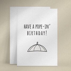Biglietto di auguri di compleanno del Papa per un amico, biglietto di auguri divertente del Papa per una sorella, biglietto di auguri religioso spiritoso per un compleanno scoppiettante, biglietto di auguri di buon compleanno del Papa