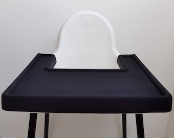 Velvet Black // IKEA Antilop Highchair Silicone Placemat // Silicone Mat for Antilop Highchair