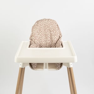 Wipeable Cushion Cover for IKEA Antilop Highchair - Dots on Taupe