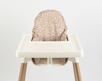 Wipeable Cushion Cover for IKEA Antilop Highchair - Dots on Taupe