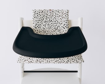 Full Cover Tray Silicone Placemat Compatible with Stokke Tripp Trapp Highchair - Velvet Black