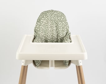 Funda de cojín lavable para trona IKEA Antilop - Puntos sobre salvia