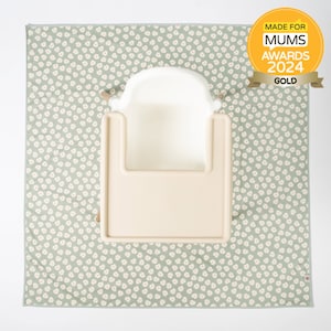 Messy Mat // Splash Mat // Floor Protector // Wipeable // Waterproof // Daisies on Sage