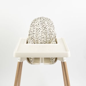 Wipeable Cushion Cover for IKEA Antilop Highchair - Dots on White