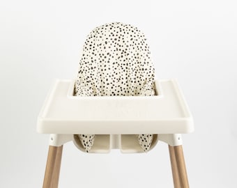 Wipeable Cushion Cover for IKEA Antilop Highchair - Dots on White