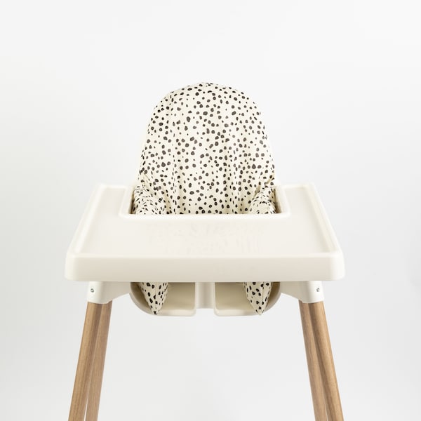 Afwasbare kussenhoes voor IKEA Antilop kinderstoel - Dots on White