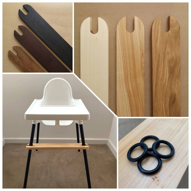 IKEA Antilop Highchair Solid Oak Wood Footrest / Adjustable / Etsy UK