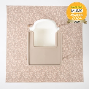 Messy Mat // Splash Mat // Floor Protector // Wipeable // Waterproof // Dots on taupe