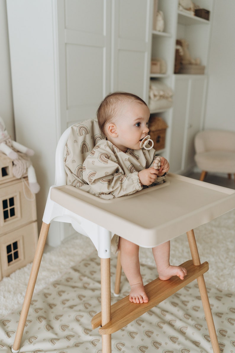 IKEA Antilop Highchair Full Cover Tray Silicone Placemat Cream image 3