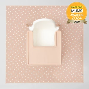Messy Mat // Splash Mat // Floor Protector // Wipeable // Waterproof // Hearts on Peach