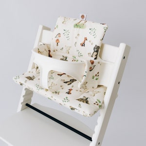 Wipeable Cushion Compatible with Stokke Tripp Trapp Classic High Chair - Woodland