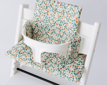 Wipeable Cushion Compatible with Stokke Tripp Trapp Classic High Chair - Floral Ditsy