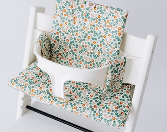 Zmywalna poduszka kompatybilna z krzesełkiem Stokke Tripp Trapp Classic - Floral Ditsy