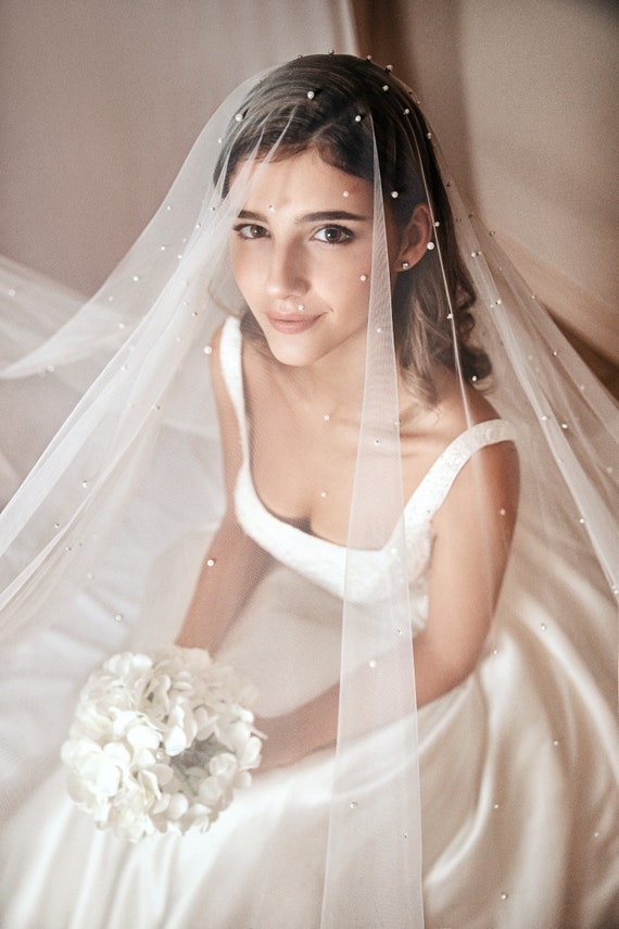 Cathedral Length Veil with Pearls