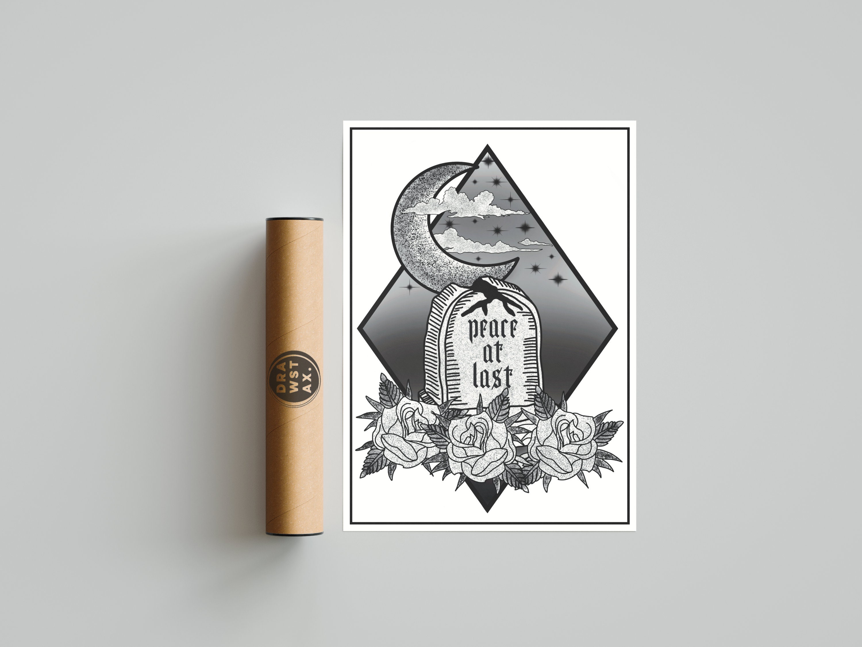 Gravestone Tattoo - Etsy