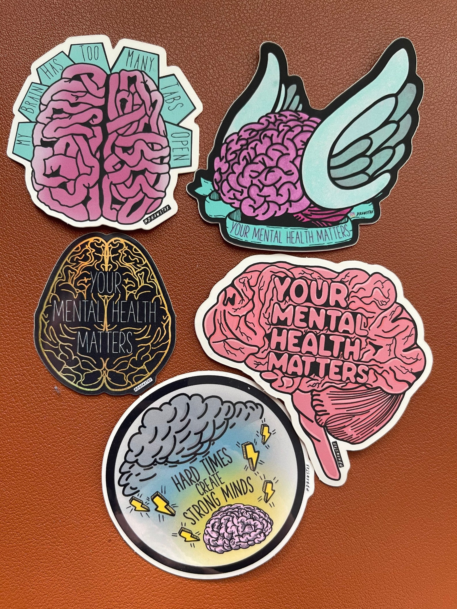 Mental Health Awareness Sticker Pack Wellbeing Sticker | Etsy