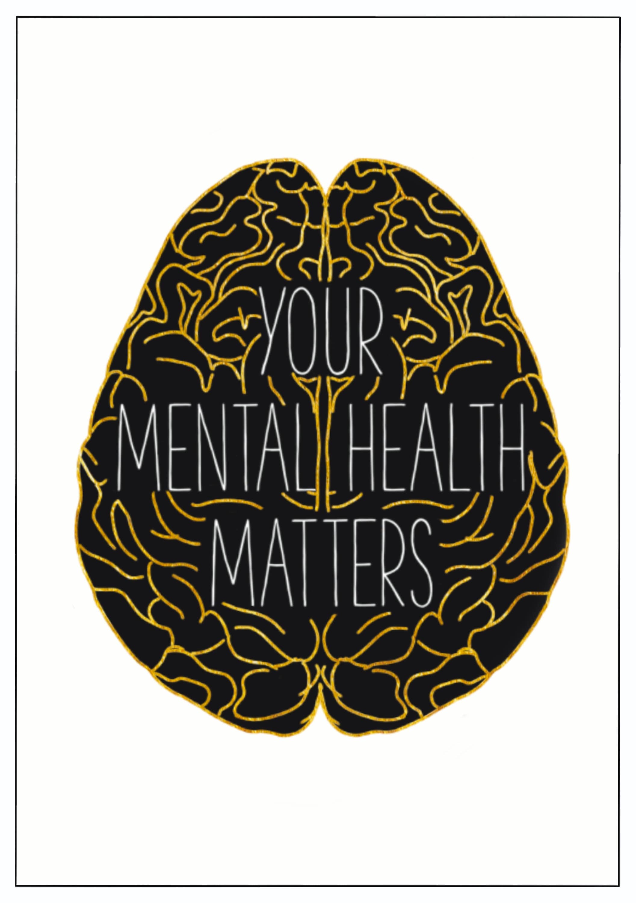 Your Mental Health Matters Illustration Print A4 A5 & A6 Etsy