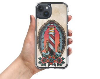 Traditional Tattoo Lighthouse Old School iPhone Case | Traditional Tattoo | Sailor Jerry Art | Flash Art | Tattoo Flash | Phone Cases