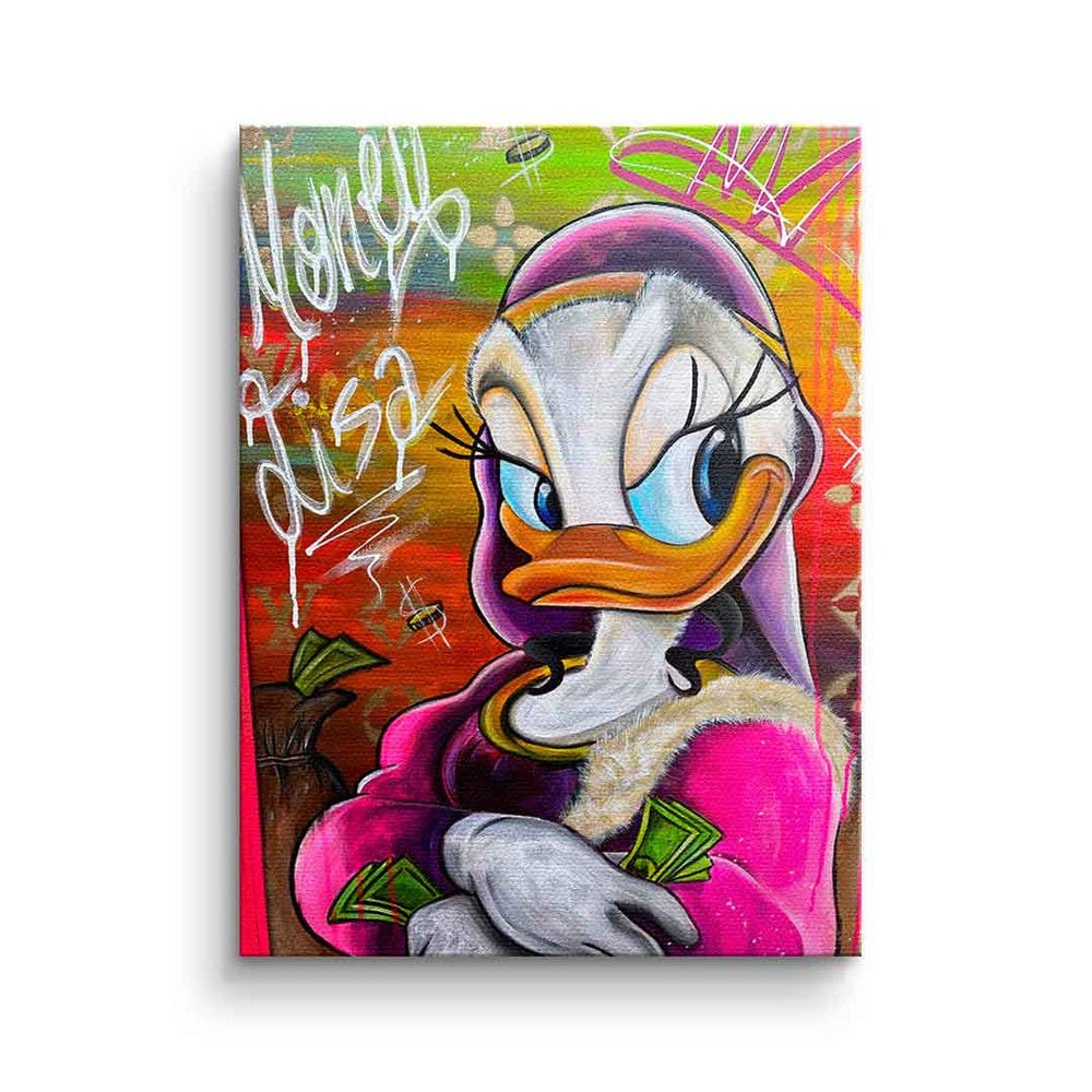 Disney Donald and Daisy - A Duck Day Afternoon - 13 x 23 Framed Glass Art