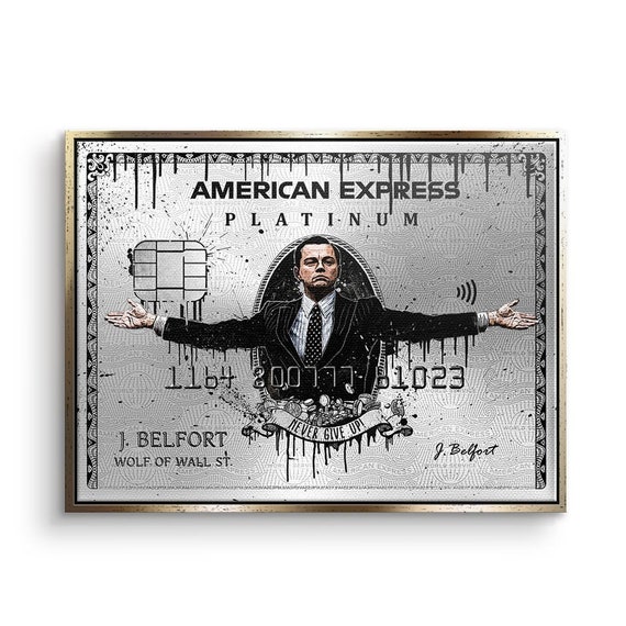 Royal American Express Amex Wall Motif Etsy Premium DOTCOMCANVAS Silver ® Canvas Street With Frame - in Xxl