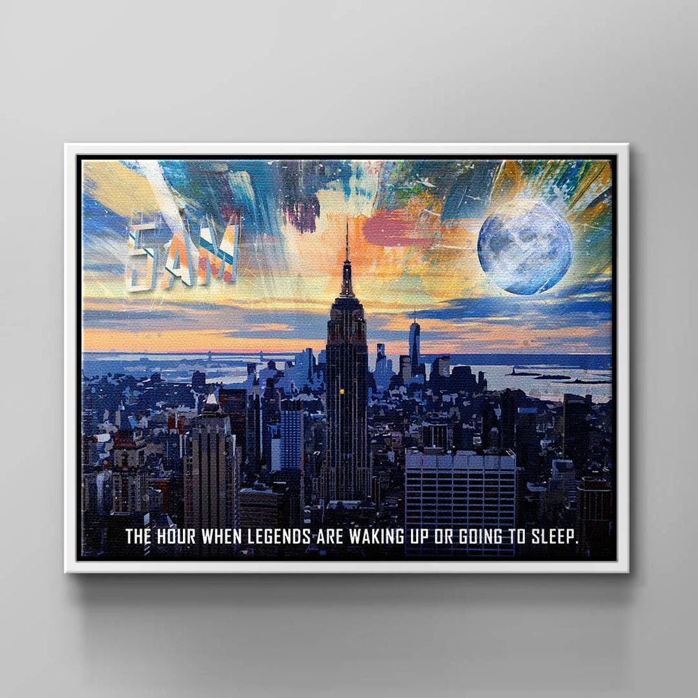 Canvas Picture Etsy Xxl Saying Office Club Motivational DOTCOMCANVAS Buildling New - York ® State Empire 5AM