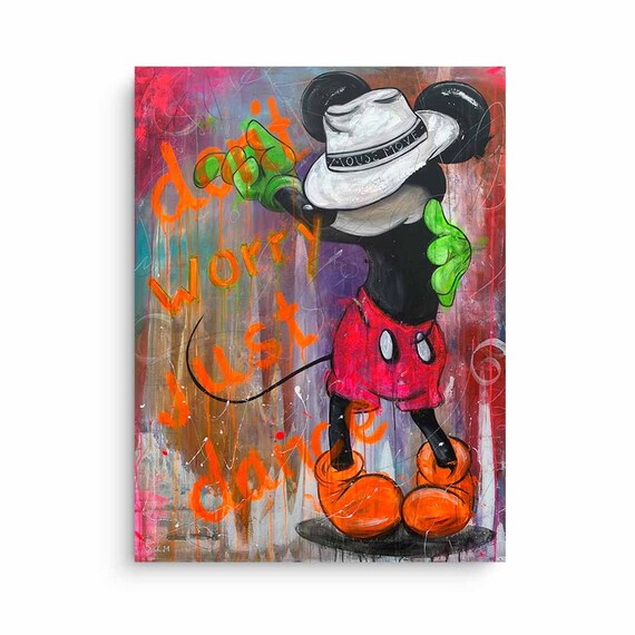 Acrylglasbild Pop Art / Comic xxl Dont worry just dance mit premium Rahmen  DOTCOMCANVAS ® - Etsy Österreich