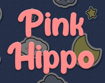 Pink Hippo Font: Playful TTF/OTF Font for Cricut