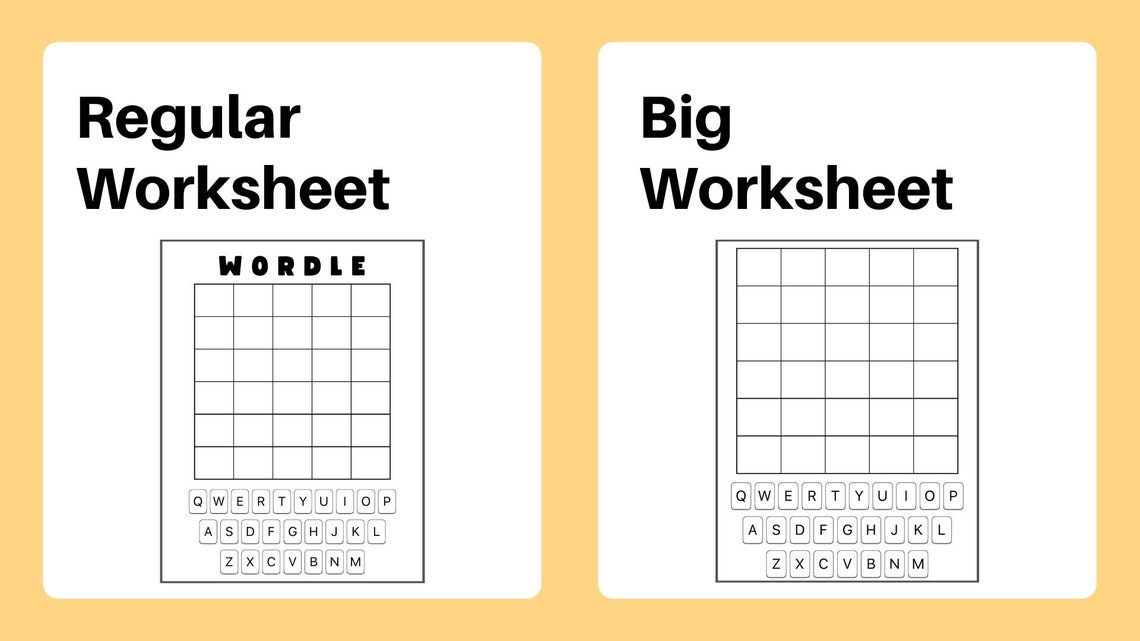 Blank Wordle Printable Instant Download Paper Wordle Game Etsy