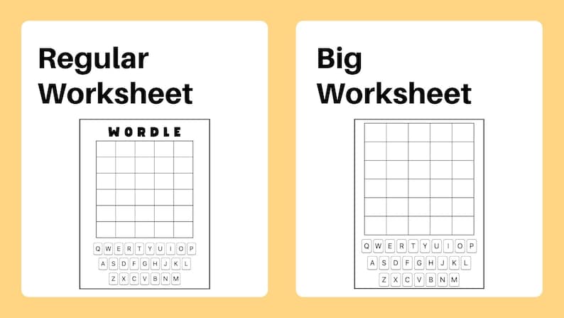 Blank Wordle Printable Instant Download Paper Wordle Game  Etsy Israel