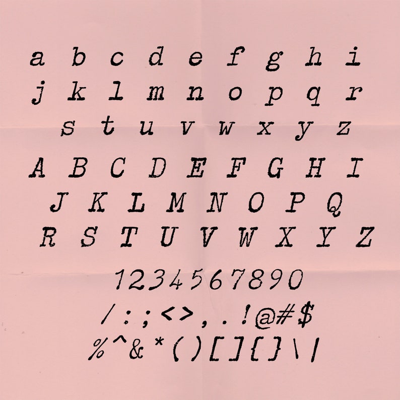 Typewriter Font Typewriter Style Font TTF / OTF, Cricut Fonts