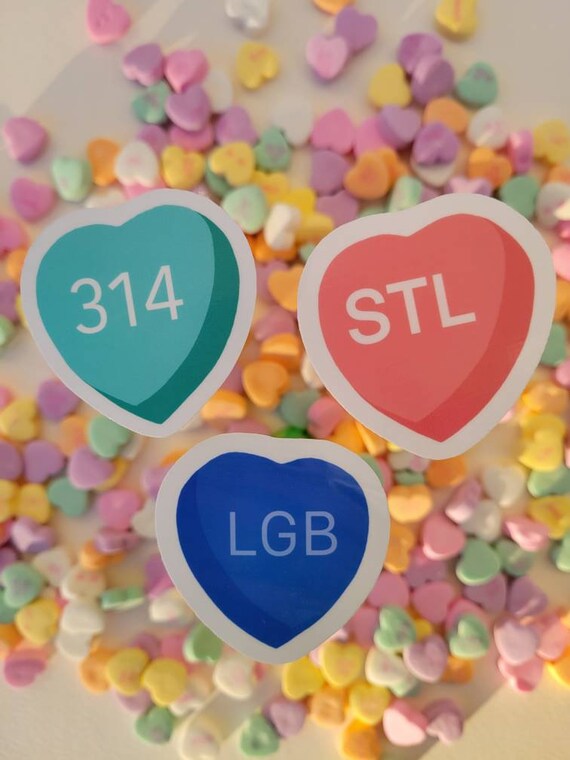 Candy Heart Sticker Set Etsy