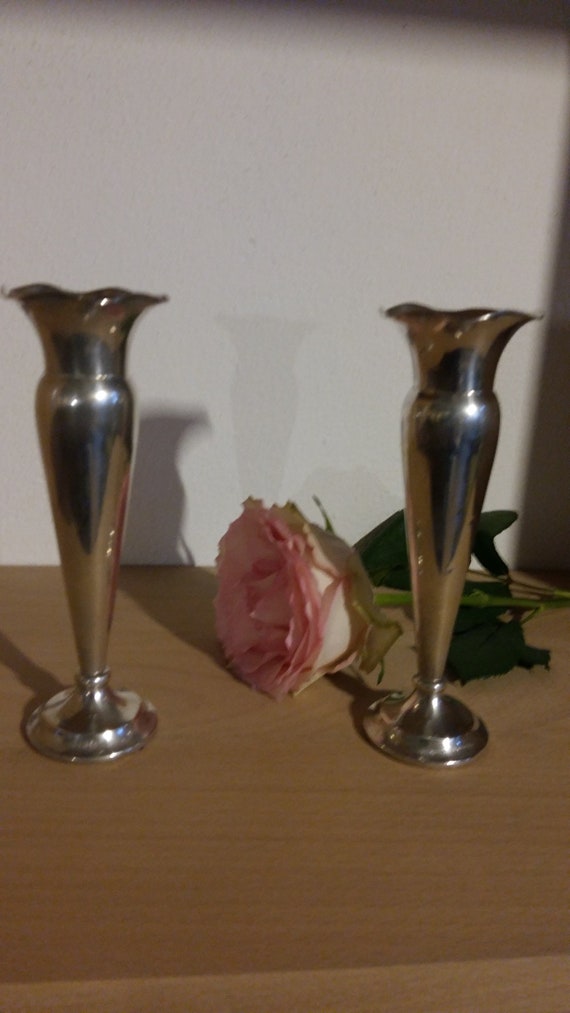 Sterling Silver Art Nouveau Bud Vases Etsy