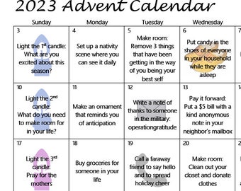 2023 Reverse Advent Calendar