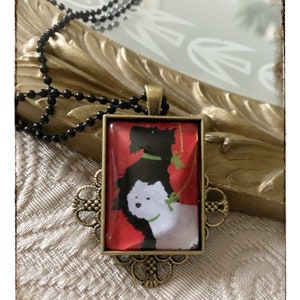 Two necklaces/dogs/charms/pendant/vintage/necklaces/handcrafted