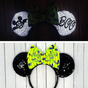 Halloween Ears, Mickey Halloween ears, Minnie Halloween ears, mickey mouse ears, not so scary ears, disney inspired ears, justsewcutebyjo