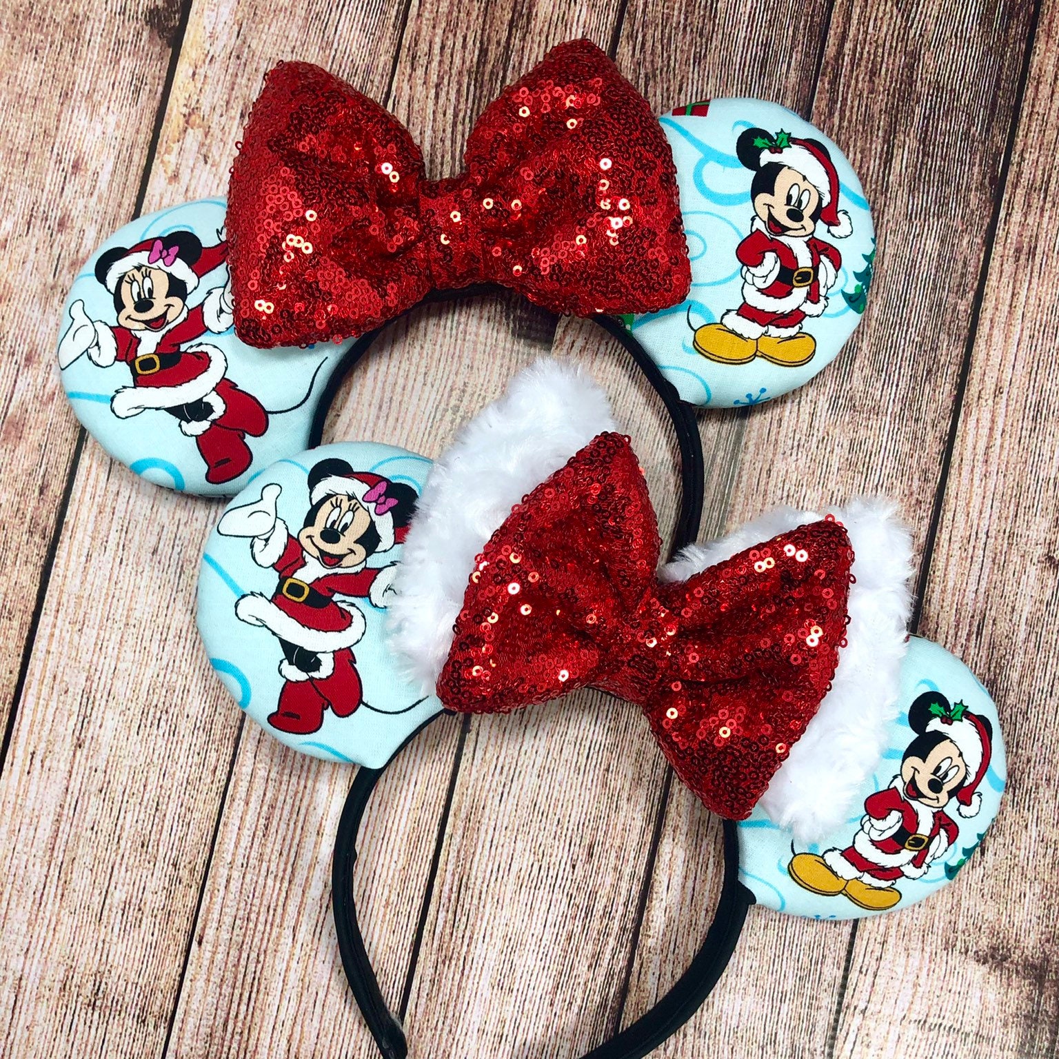 Christmas Minnie ears Christmas ears mickey christmas ears Etsy