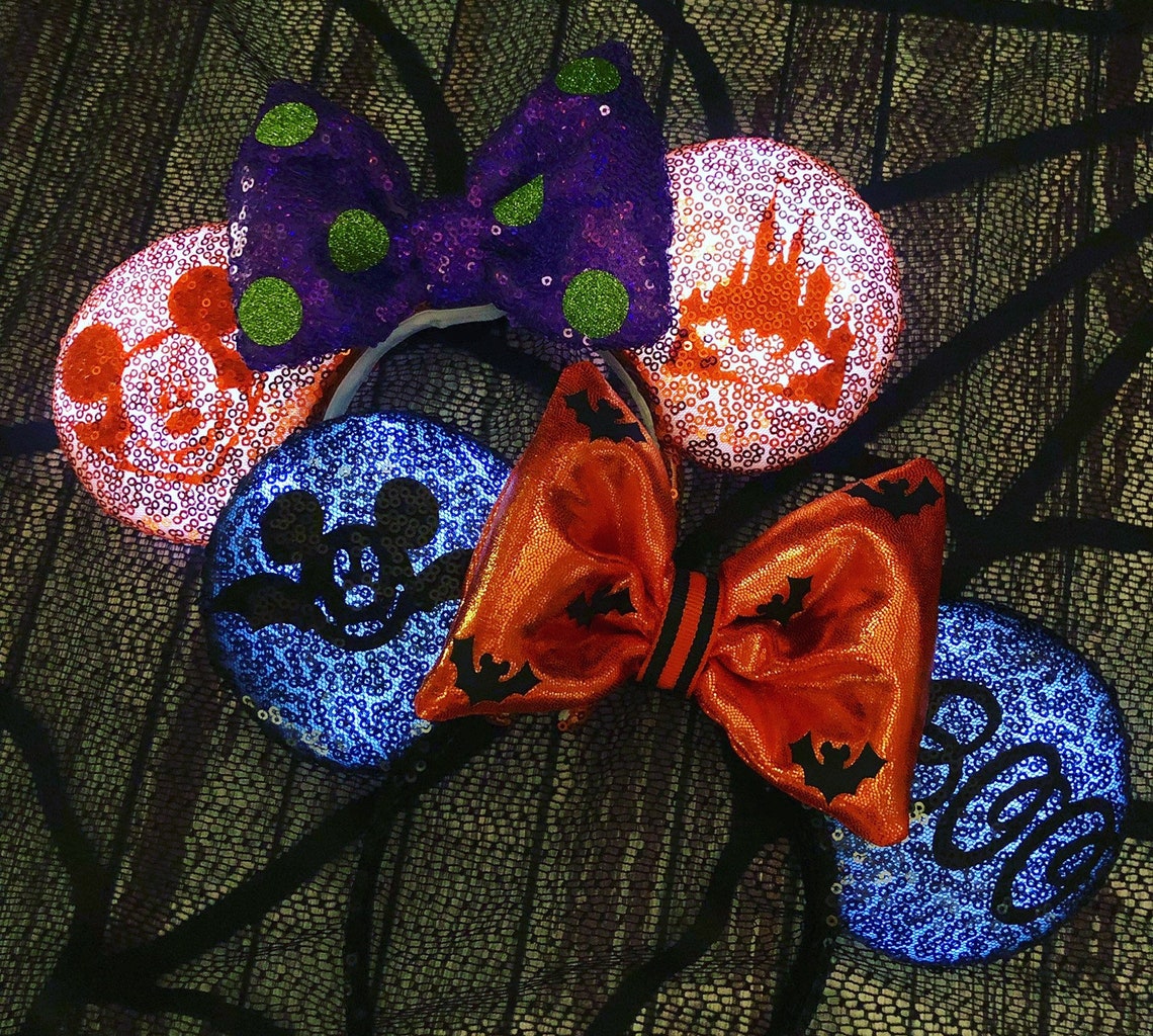 Halloween Ears Mickey Halloween Ears Disney Halloween Ears Etsy